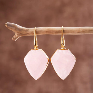 Bright Shores Rose Quartz Earrings-Your Soul Place